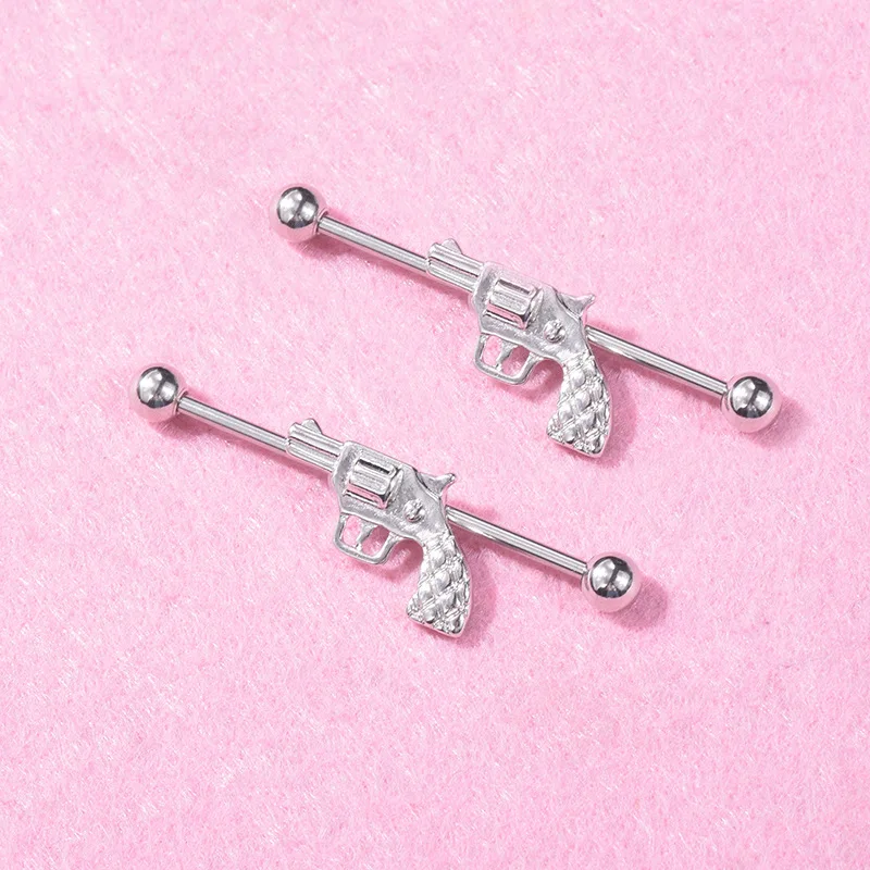 Серьги-гвоздики из нержавеющей стали для пистолета 14 калибра 38 мм 2020