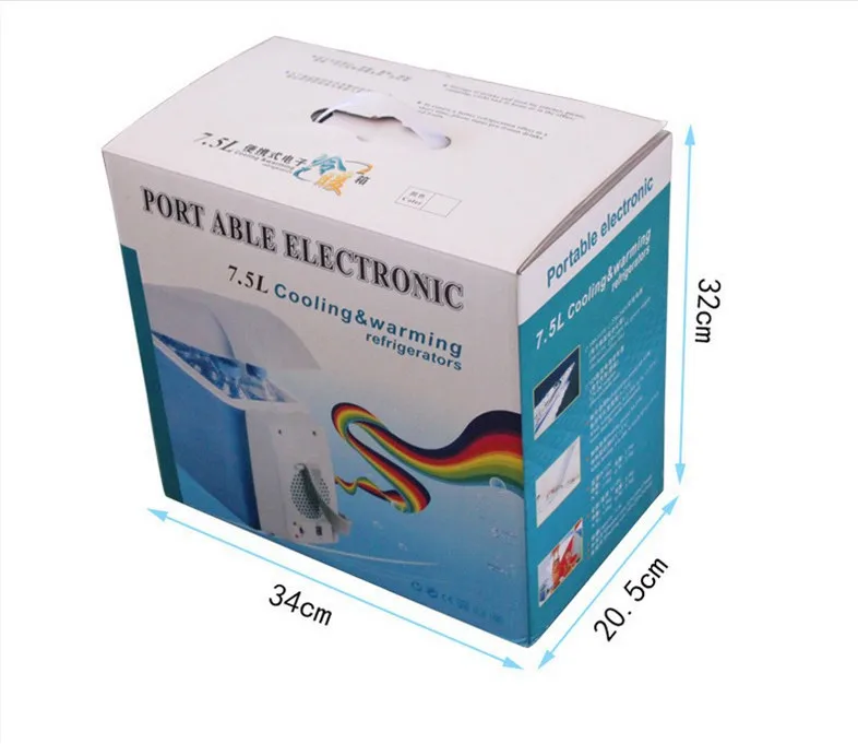 CeeinAuto 7.5L Capacity Mini car refrigerator 12v freezer 12V DC 220V AC