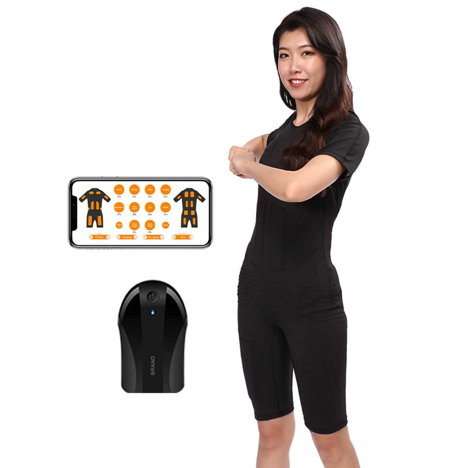 Self DIY Bodybuilding Electric Muscle Fitness Machine EMS Arm Hip Waist Training Pants Shorts Suit