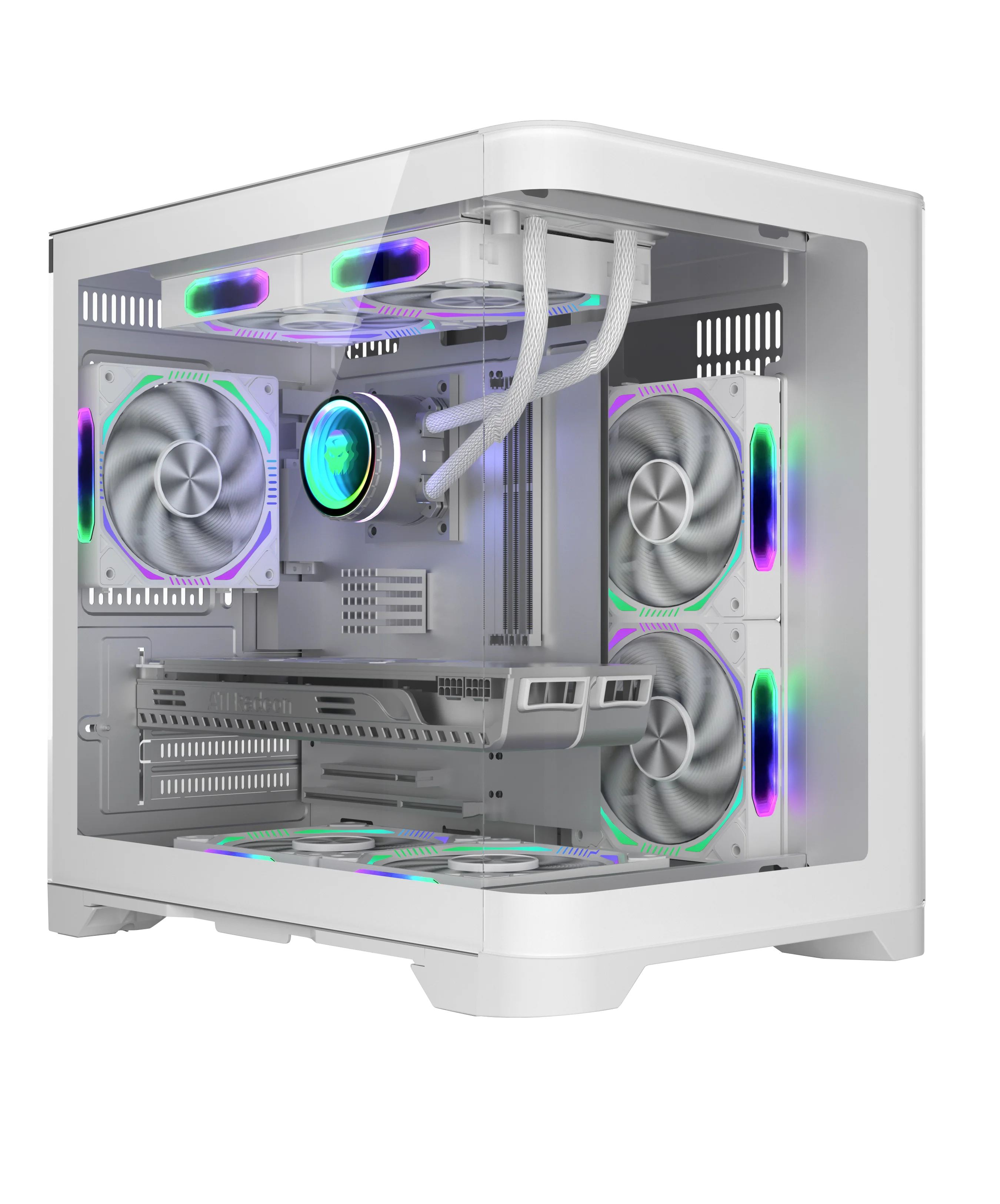 Best price of China manufacturer CANOPY MINI hyperboloid glass panel computer case M-ATX top magnetic air filter server chassis