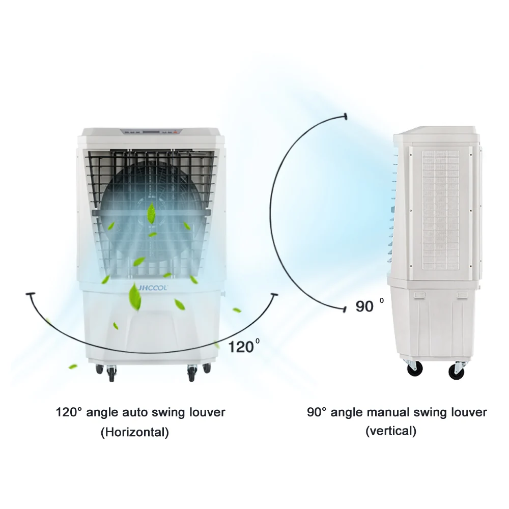 JHCOOL JH165 Trapezoid Portable Air Cooler with 4500 mh Evaporative Cooler Energy Saving 160W Desert Water Cooler With CE CB EMC