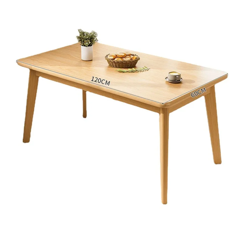 Solid wood dining table for domestic use Small commercial dining table for small households Simple rental room dining table and