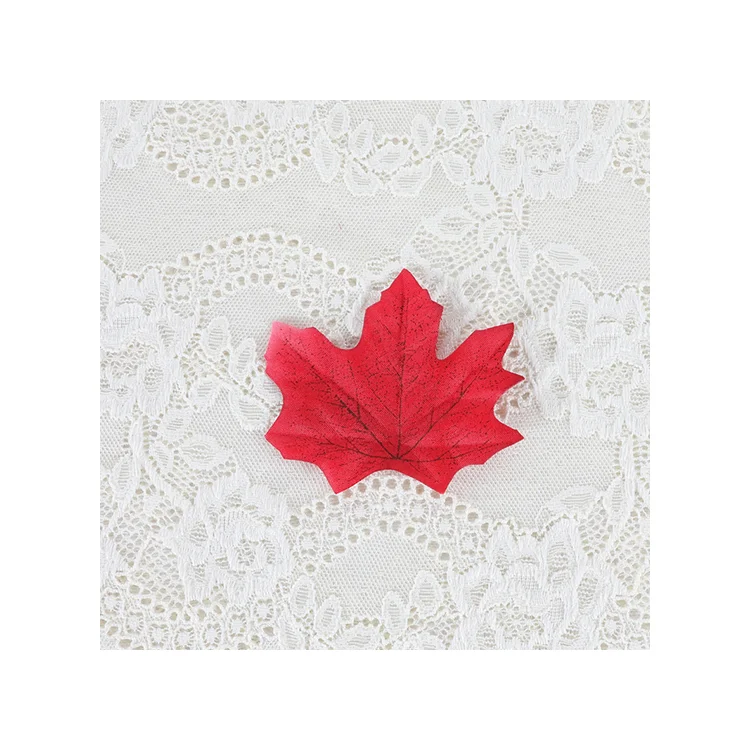Silk Cloth Plastic Mixed Color Maple Leaf Novelties Artificial Maple Leaves