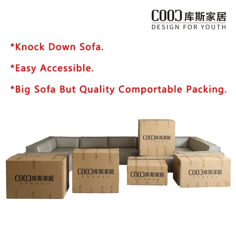 Custom Home Living Room Sofa Set Furniture Modern Italian Leather Sectional Modular Sofa