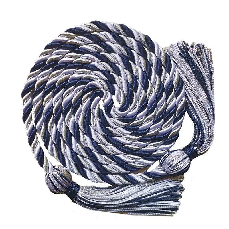 Navy/silver/white multicolor  graduation honor  cords graduation cords