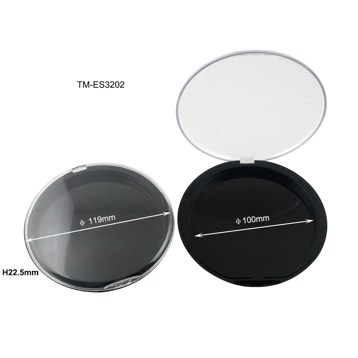 TM-ES3202  big size compact powder cosmetic case compress powder container pressed powder compact case (pan dia 100mm)