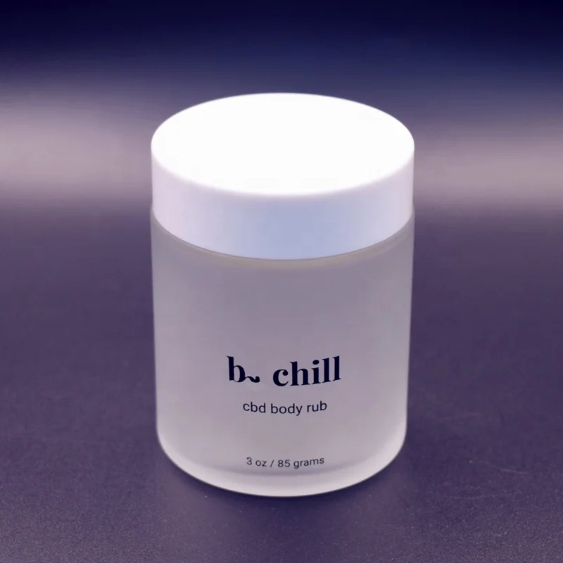 Luxury Rountable Lampite Frosted Glassdecorative Lighting Screw Lid Table Lights with White Cosmetic Glass Plastic Cosmetic Jar