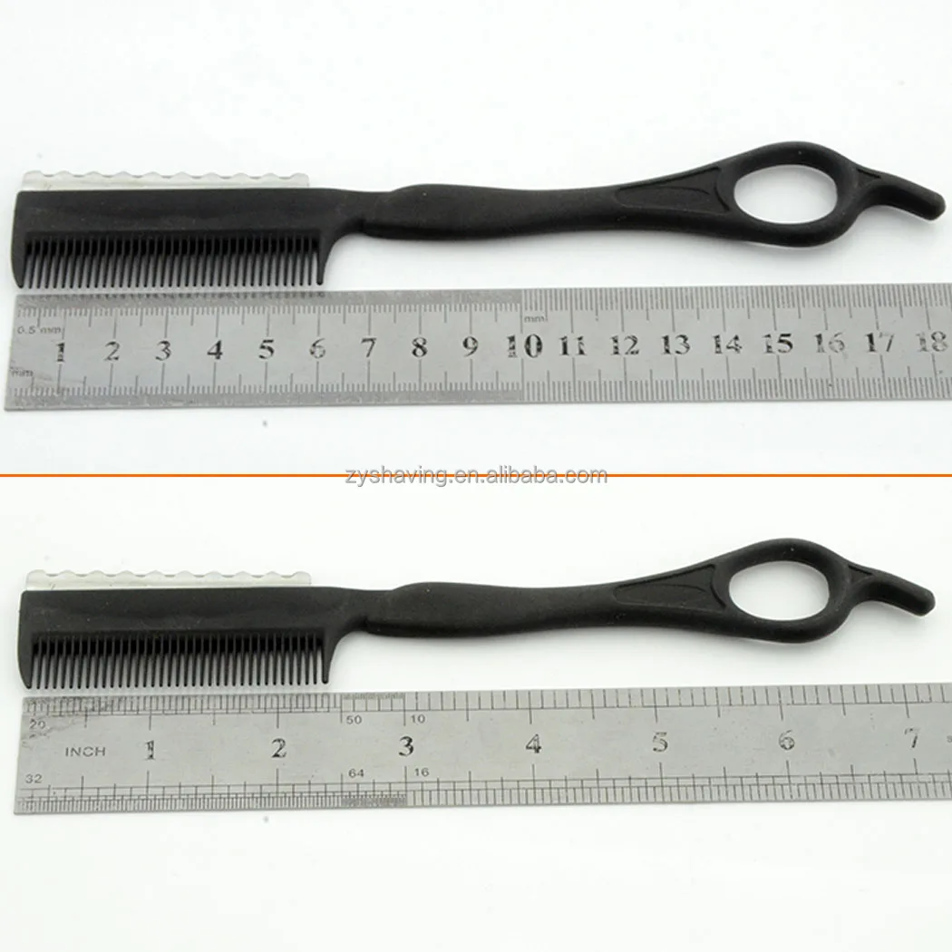 Razor Comb with 1 Pieces Razors, Hair Cutter Comb Cutting Scissors,Hair Thinning Comb Slim Haircuts Cutting Tool