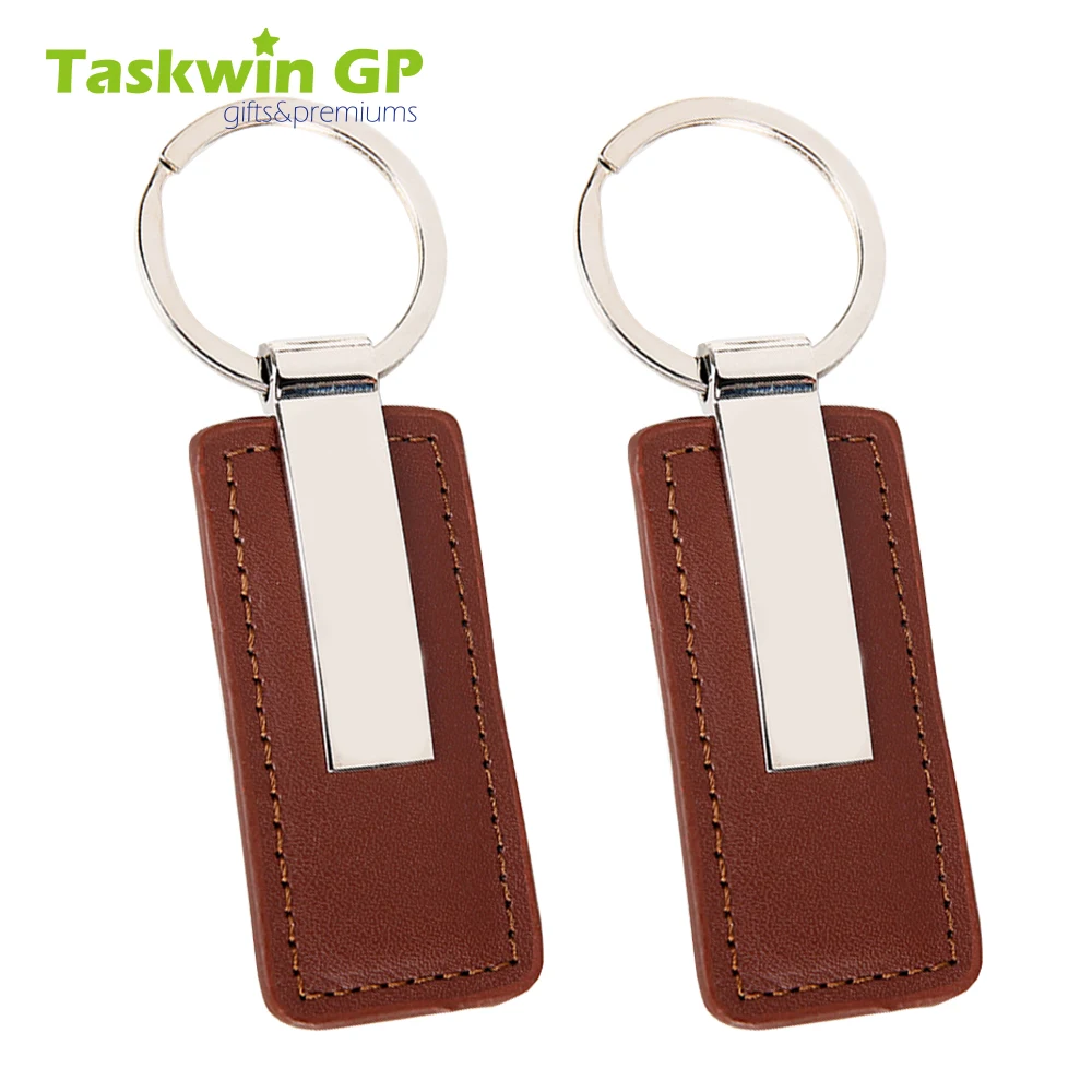 Держатель под заказ коричневый натуральный сувенир ручной работы без рисунка деловые металлические бирки из ПУ кожи брелок для ключей