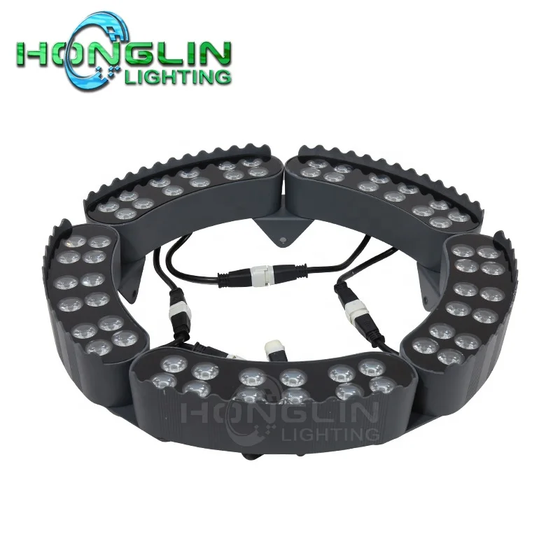 
RGB dmx512 72W landscape lamp outdoor LED palm hug tree ring light 