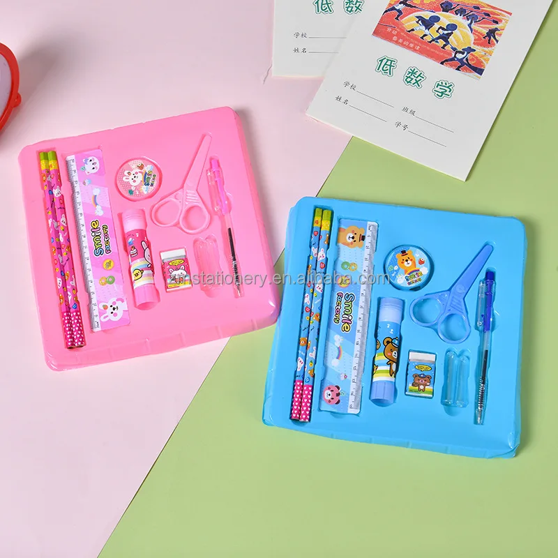 China manufacture children stationary accessories school supplies for students school kids stationery set kit