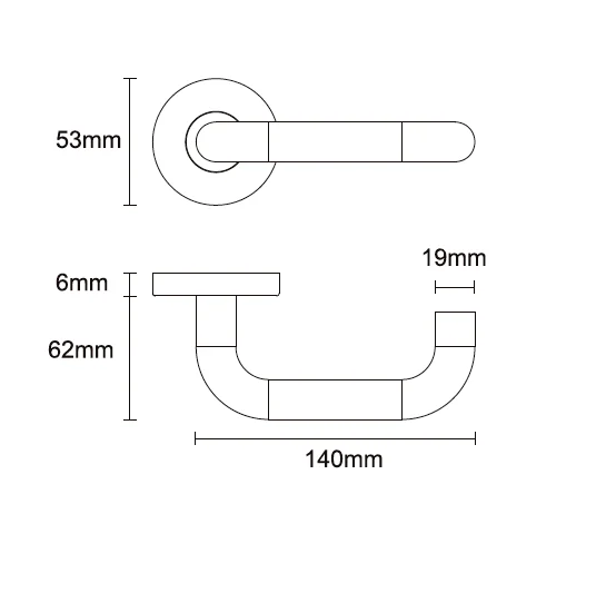 UNITY SR02SL102  Heavy Duty Door Lock Handle Handle Lock Commercial Door Handle