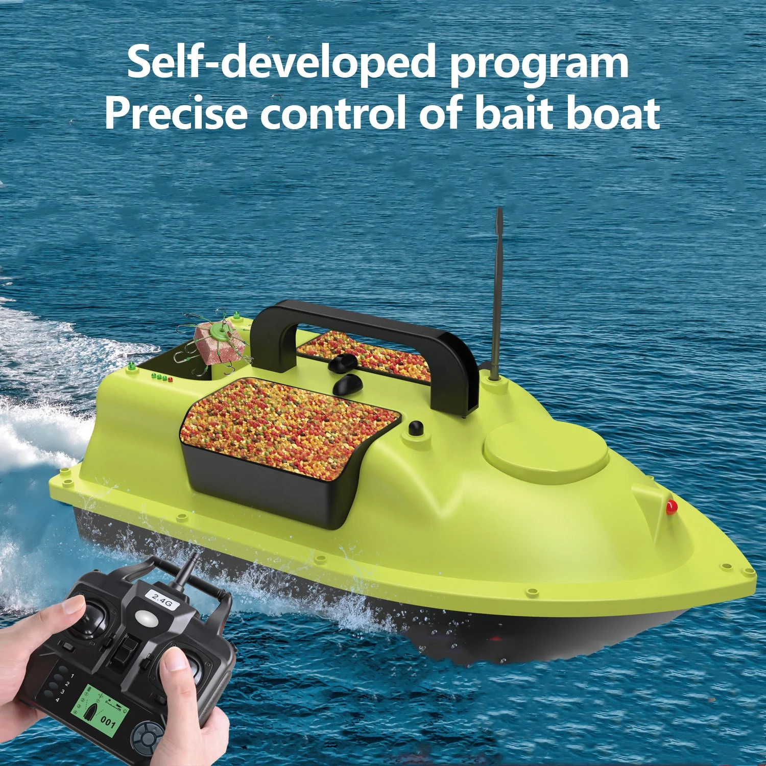 China Manufacturer 10000 MAh GPS RC Engineering ABS 16 Location Positions 5 Hours Endurance Fishing Bait Boat