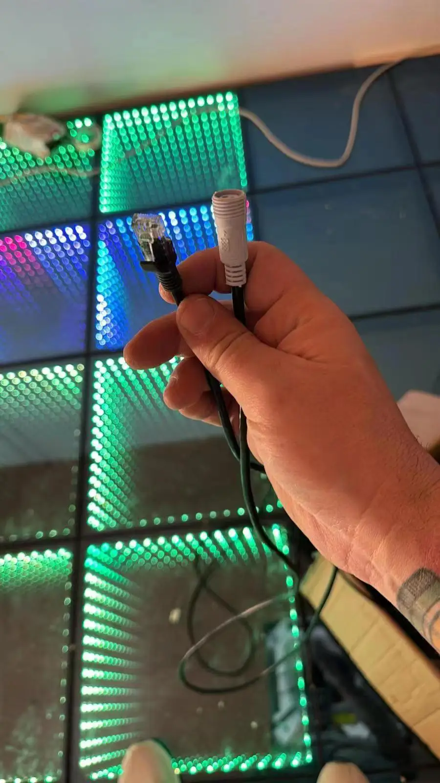 LED dance floor Internet cable to signal 2 pin core