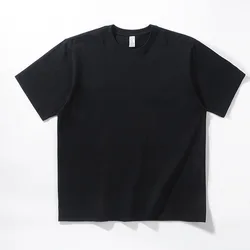Custom logo new t shirt printing blank t-shirt 260g heavy 100 Combed cotton t shirt Camiseta hombre Design puff print t shirt