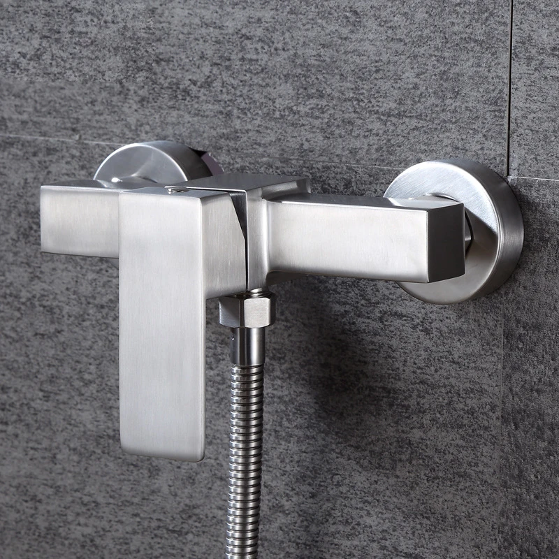 Modern wall mounted single handle shower mixer for bathroom high quality bathroom stainless steel 304 shower faucet mixer