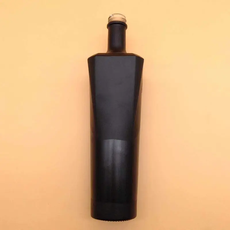 Crystal wholesale oil bottles brandy bottle black color wine bottle wholesaler
