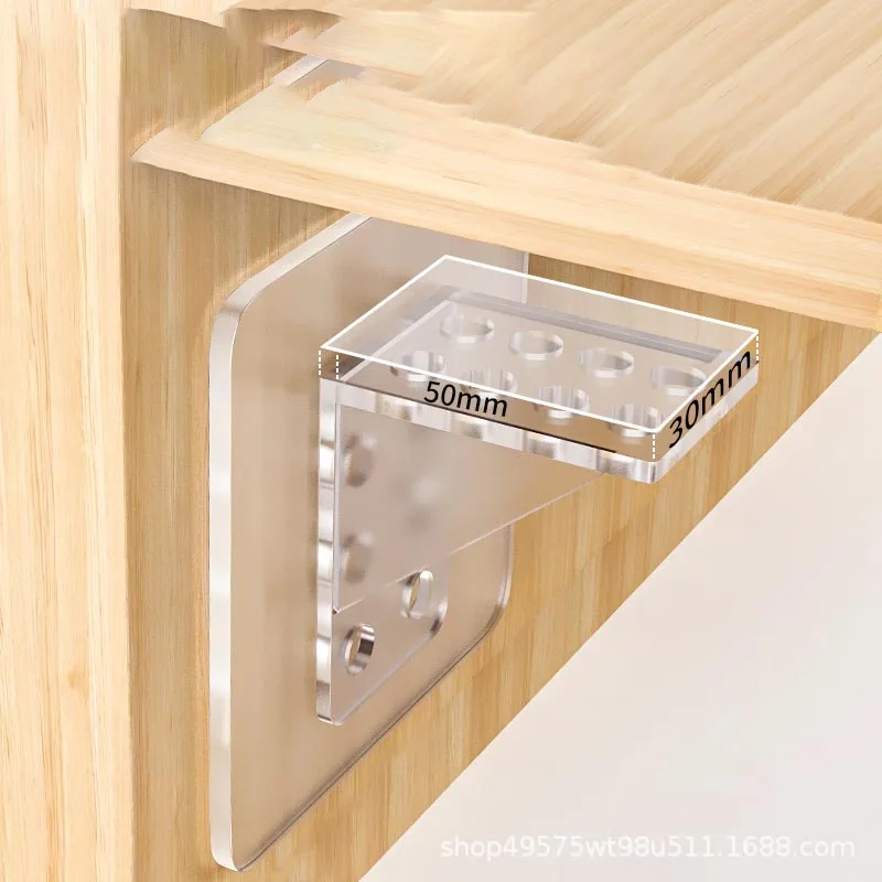 DS3817 Closet Shelf Bracket Cabinet Adhesive Shelf Support Peg Punch Free Adhesive Plastic Pegs Hanger Holder for Partition