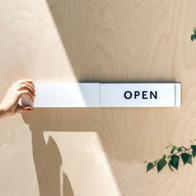 Open Store Business Hours Board Stylish Restaurant Window Listing Popularins Prompt Notification Personalized Advertising Board