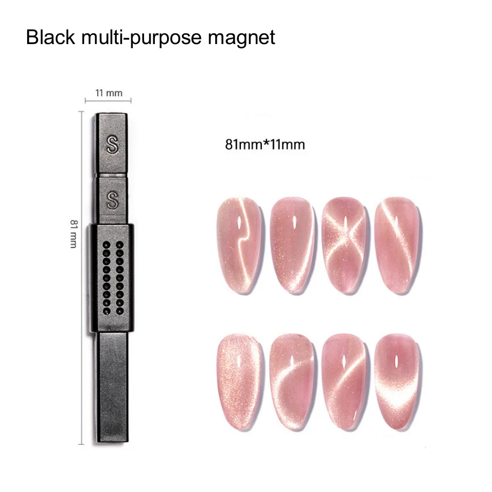 Private Label Cat Eye Magnet Round Rectangular Double Head Strong Nail Magnet For Cat Nail Polish