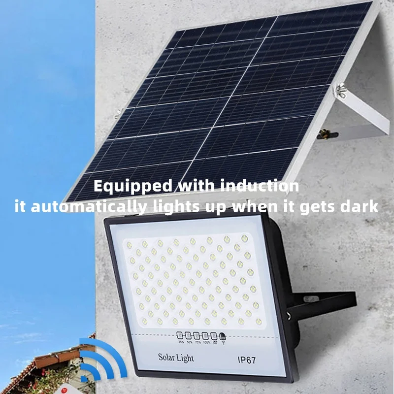 Hot Sale ABS Solar Integration Radar Street Lamp With Remote Control High Sensitive Solar Floodlight projection light