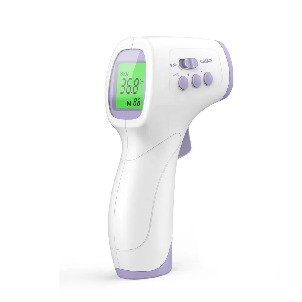 No Contact Digital Infrared Forehead Thermometer With three Color back light