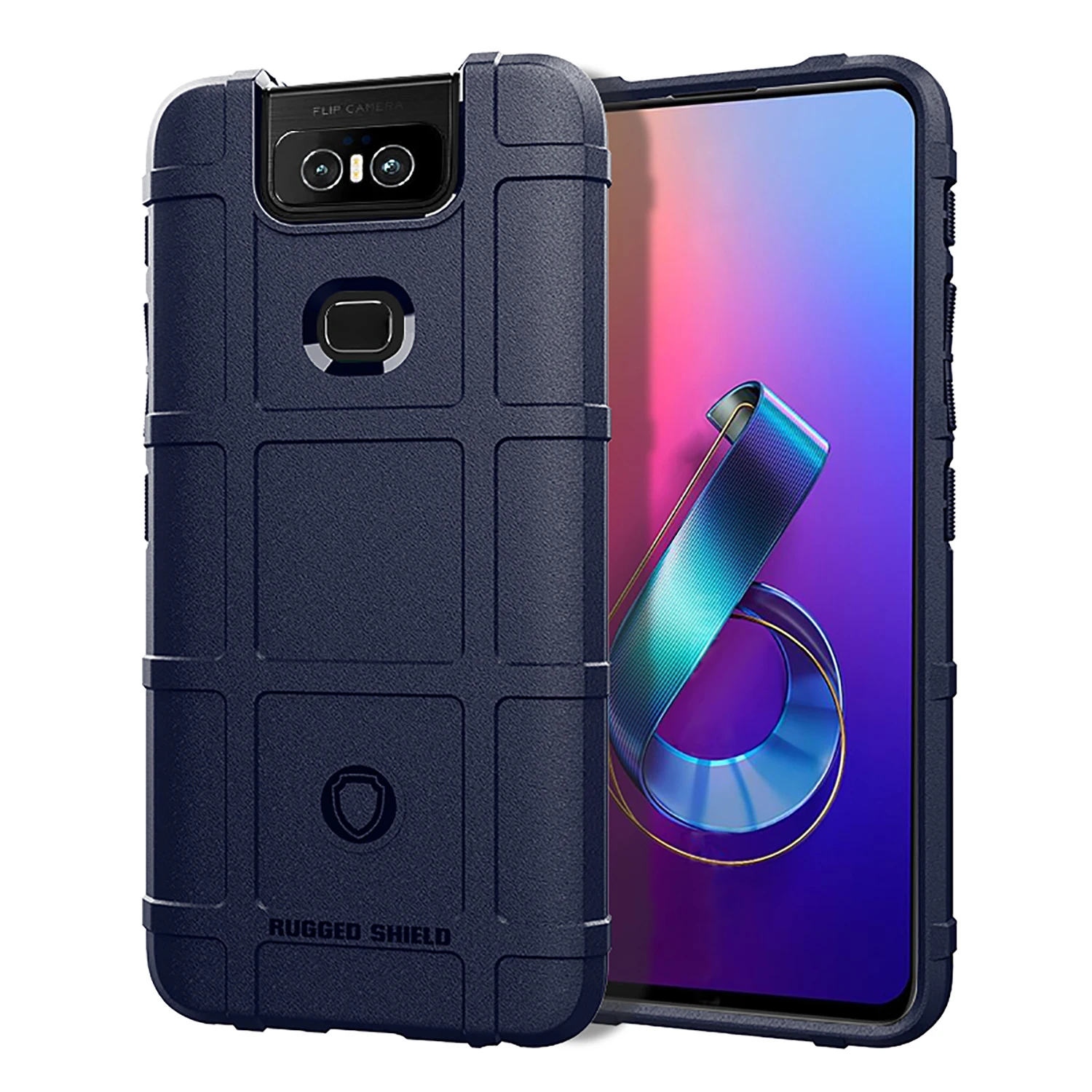 Rugged Shockproof Shield Soft Rubber Armor Case Cover For Asus zenfone 6 2019 ZS630KL