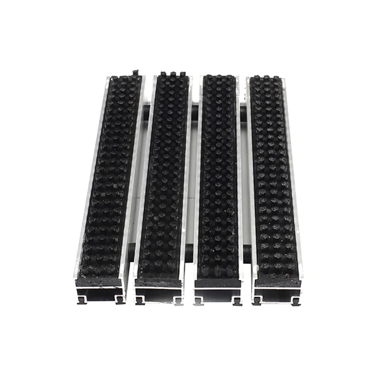 Best Supplier Produce Aluminum door mat with nylon brush insert doormat with brush insert