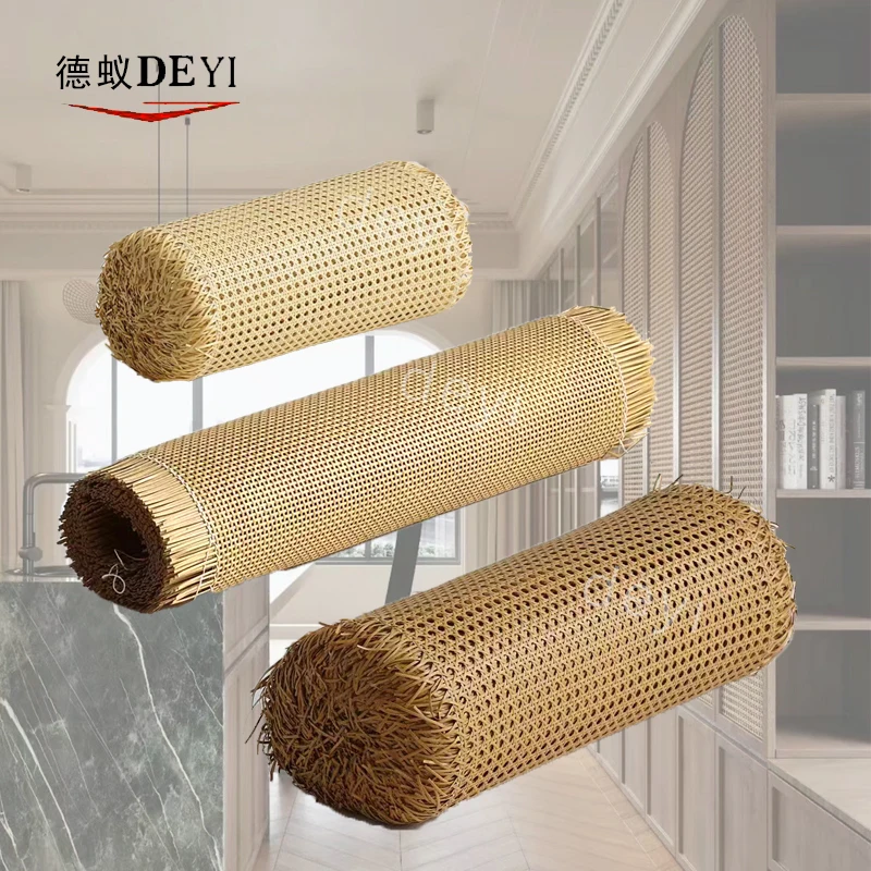 High quality Natural rattan roll mesh raw material for making furnitureFactory price Fast delivery Natural Mesh Rattan