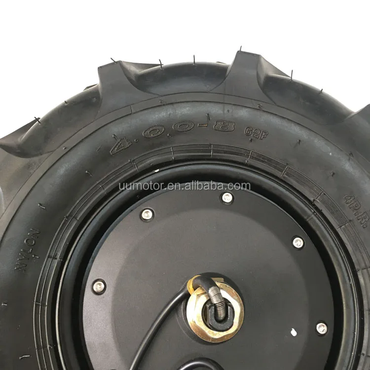 max load 250kg 1200w  brushless dc 16 inch tractor road tire single shaft servo robot hub motor