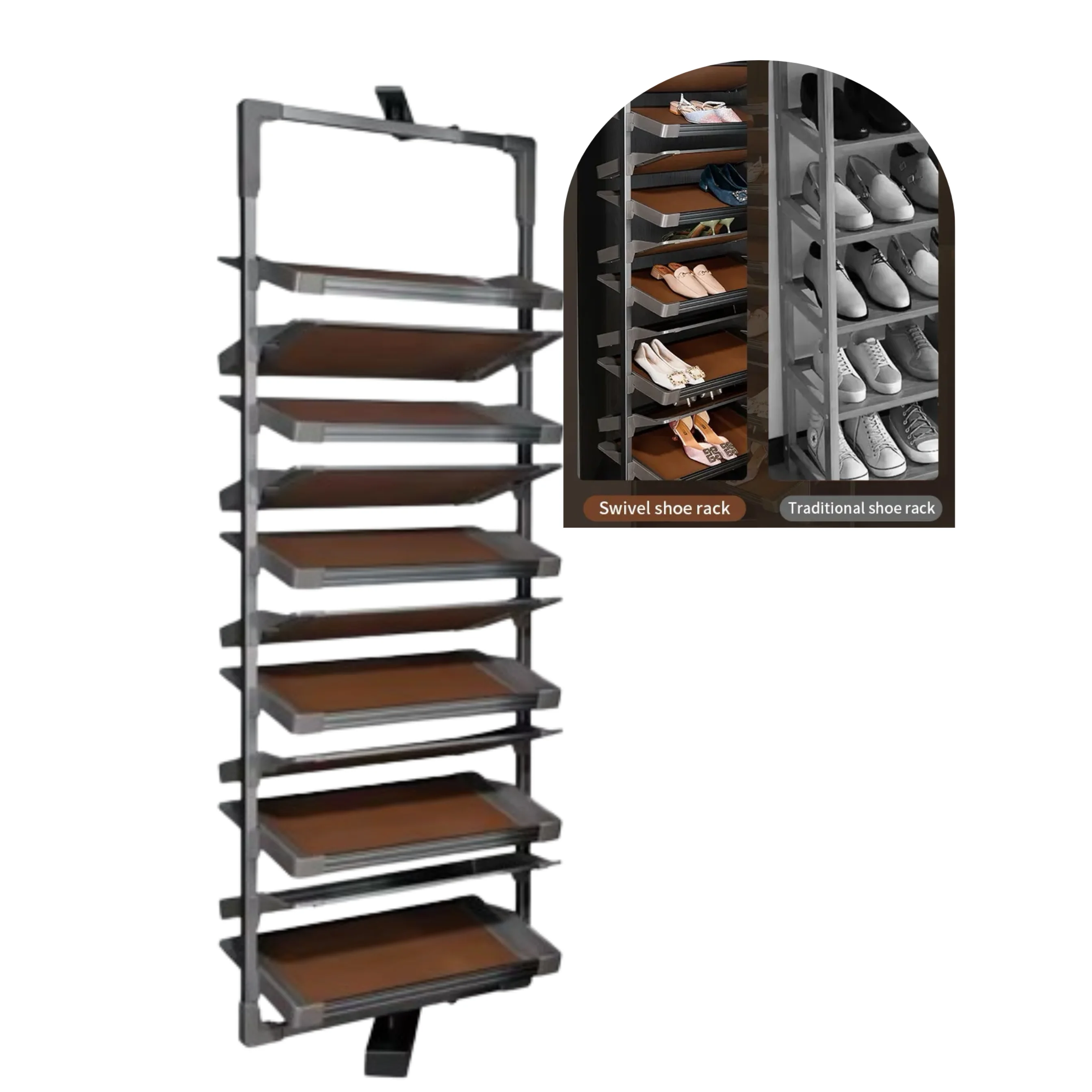 CCH ODM Shoe Storage Cabinet Modern Wardrobe Store Shoes Rack 12 Tier 360 Shoe Holder Organizer