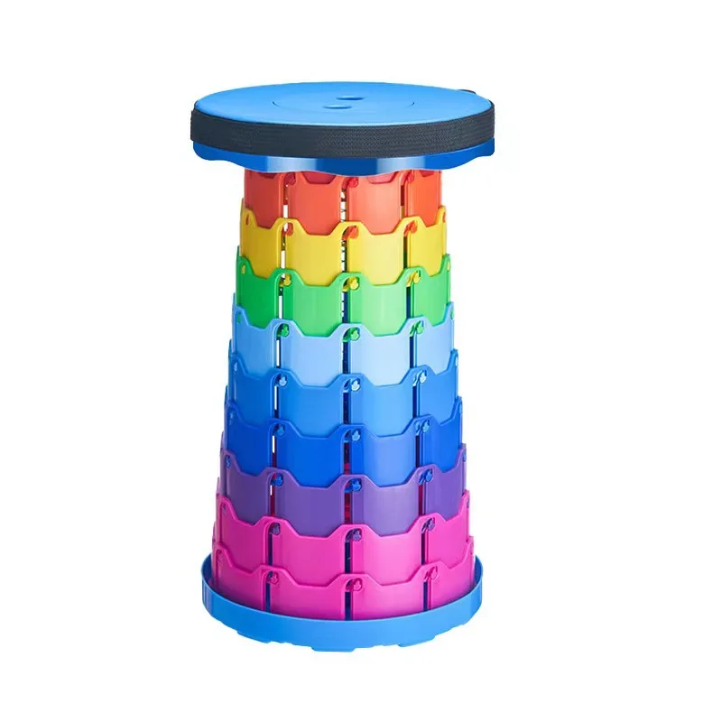 Modern Design Outdoor Adjustable Height Camping Whole Pp Plastic Telescopic Stool Foldable Garden Fishing Ultralight Chairs
