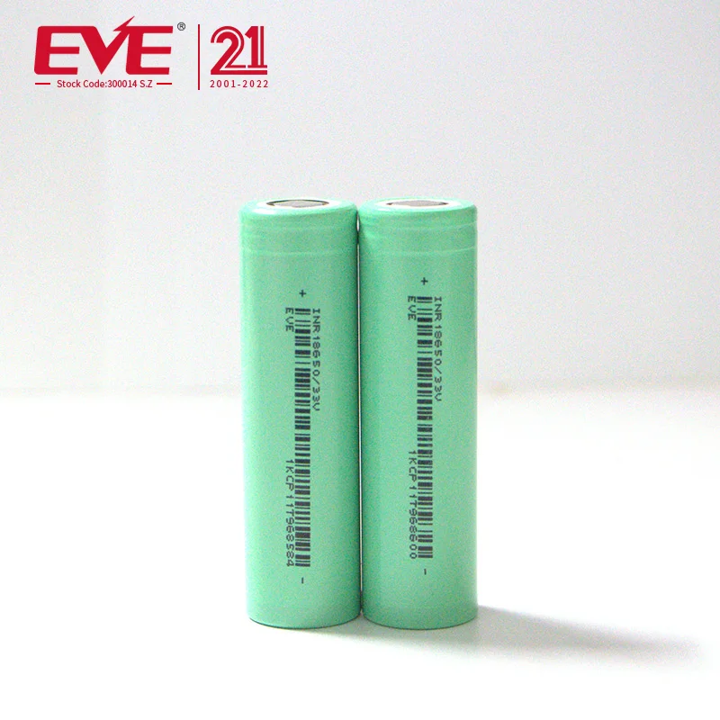 EVE 18650 battery rechargeable battery lithium cell li ion bateria 3.6V 3200mah high capacity for consumer electronics