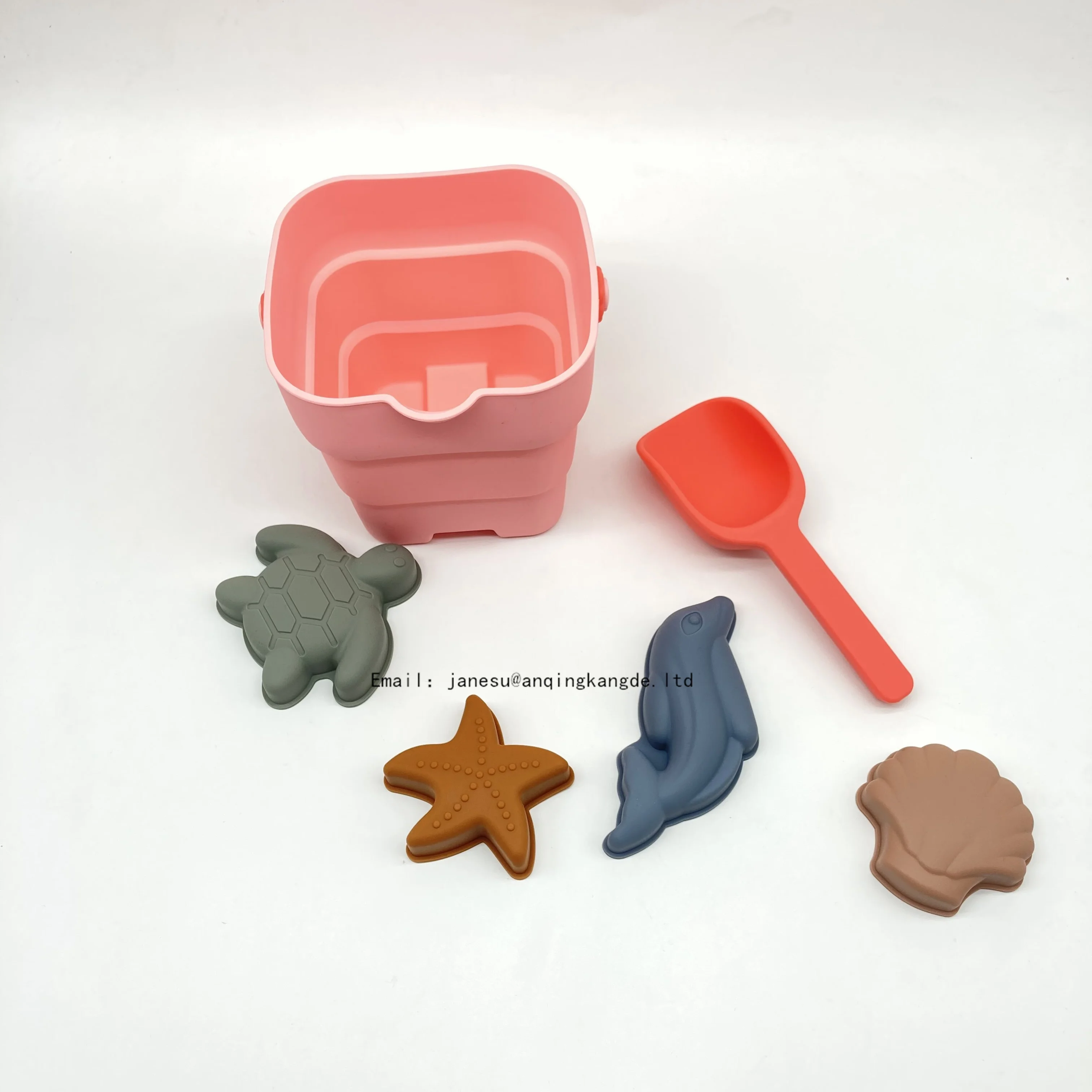 Новый набор складных пляжных ковшей из силикона, Детские Портативные игрушки для улицы