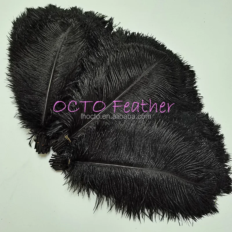 Wholesale Cheap 35-40cm Black Dyed Feathers Home Decor Wedding Party Accessory 14-16in Ostrich Feather