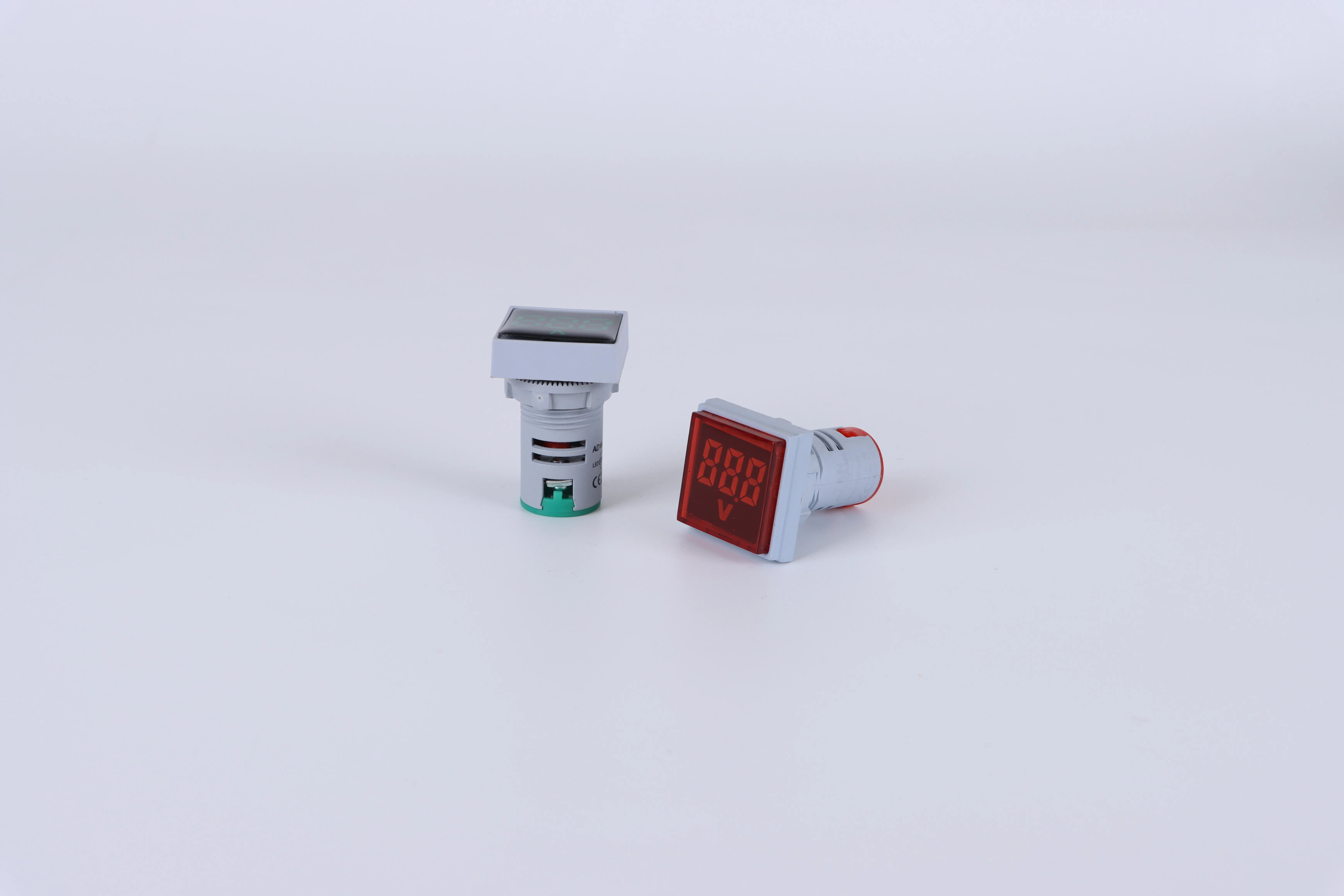Dual Display Digital Square Meter Voltmeter & Ammeter Indicator with 22mm Fan & Indicator Light Electronics Instrument Enclosure