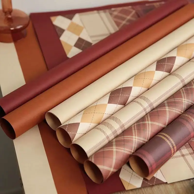 Gtft бумажный упаковочный цветок подарок Рождественский букет на заказ цветочный шоколад корейское мыло еда бархатная дизайнерская оберточная бумага