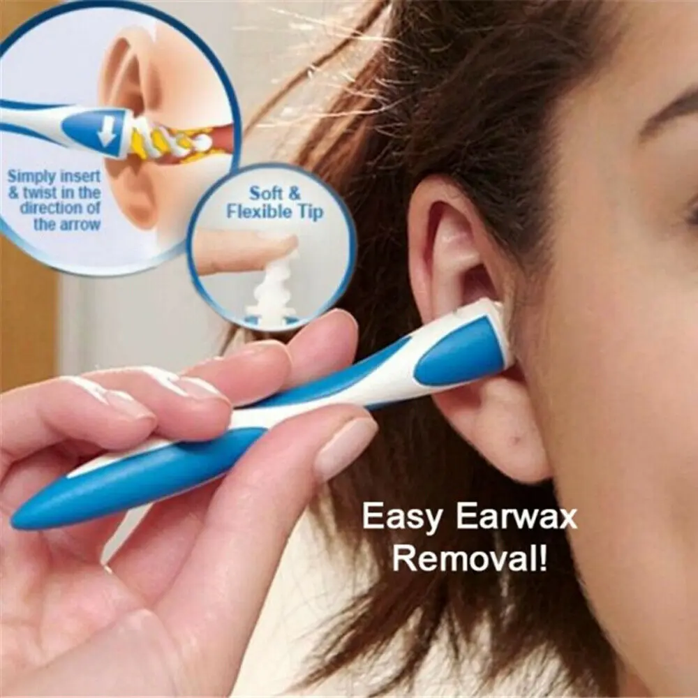 Ear Wax Remover Cleaner Soft Spiral Earwax Smart Safe Swab Removal Pick Set