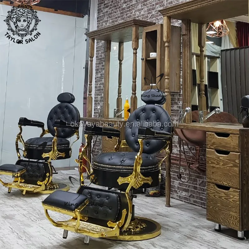 Men salon furniture barbershop supplies antique barber chair hydraulic metal hairdressing chairs