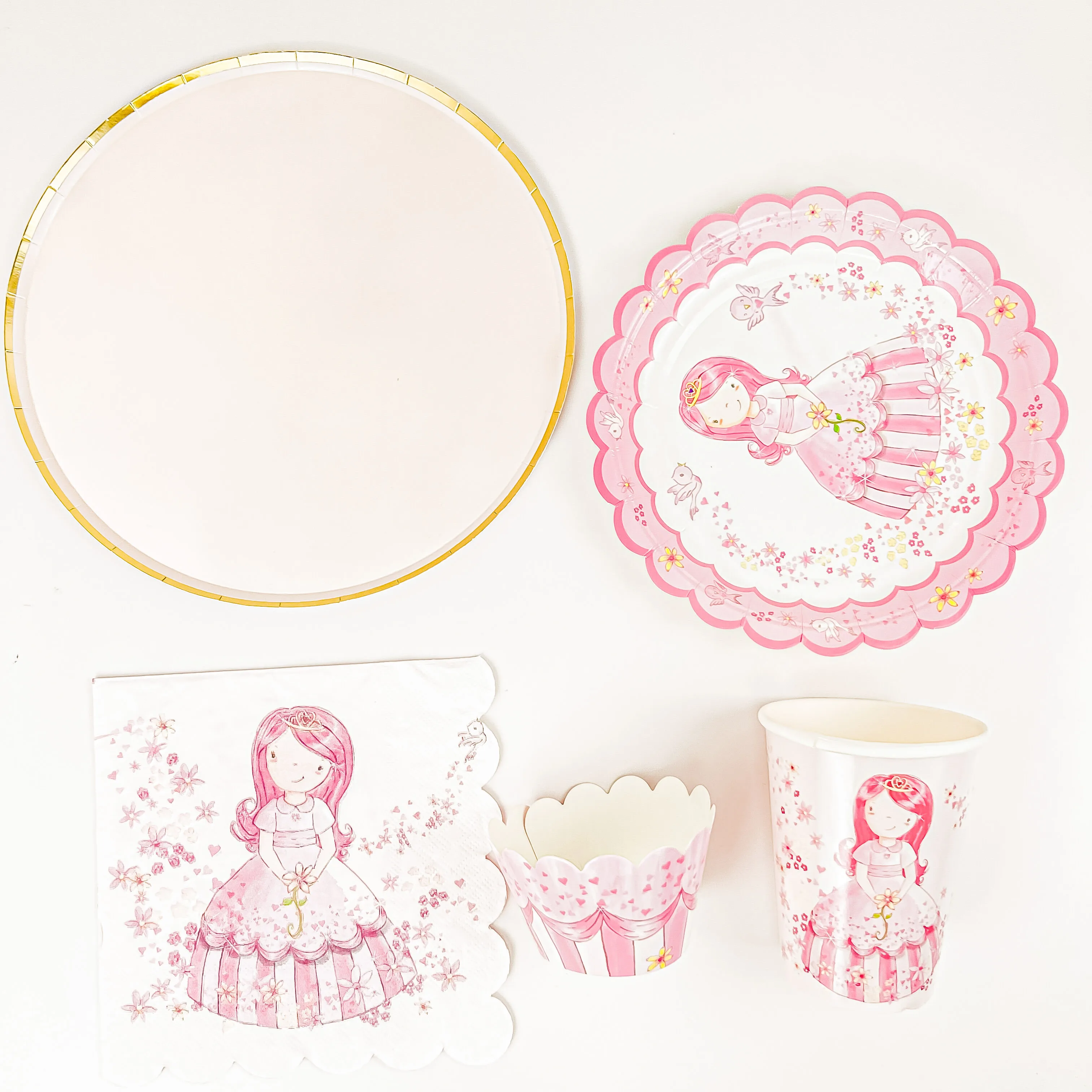 Custom Bio Princess Disposable Paper Plate Pizza Plate for Eco-friendly Paper Plates Party Supplies for Birthday Camping Party