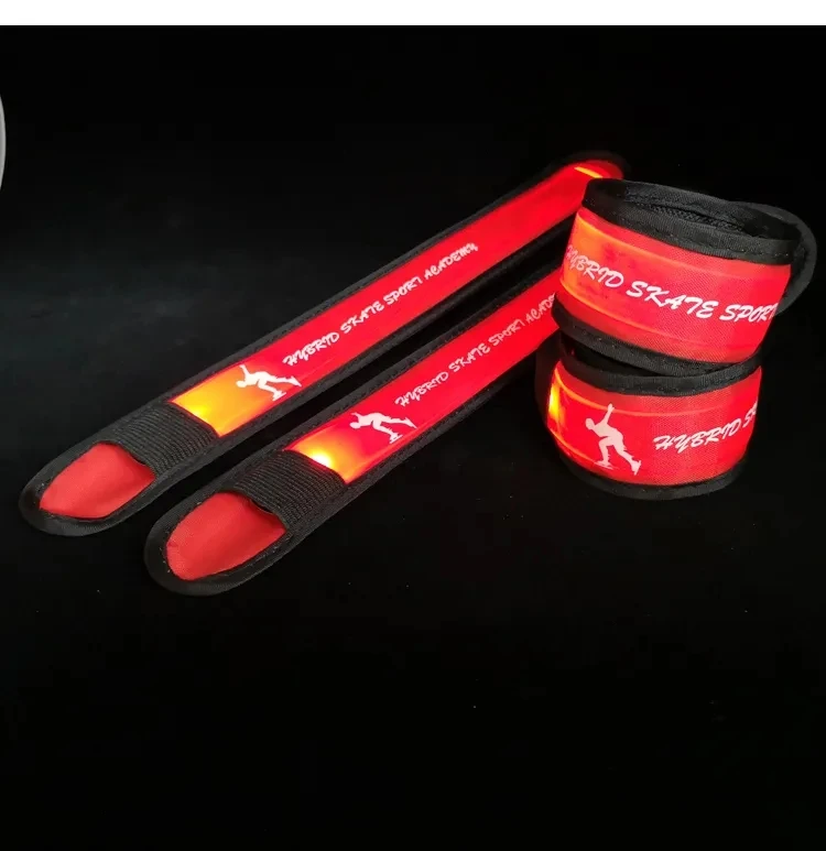 Hot Sale Custom Reflective Led Sport Safety Armband Led Slap Bracelet For Running
