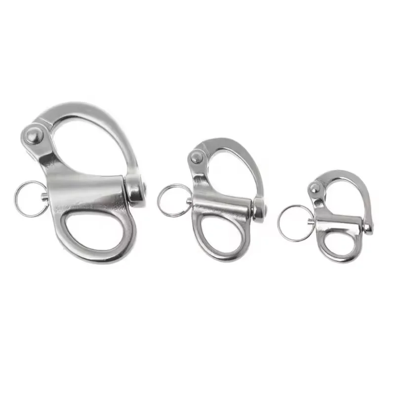 304 316 Marine Stainless Steel Quick Released Swivel Eye Snap Shackle For Camera Straps Sailboat Spinnaker Halyard