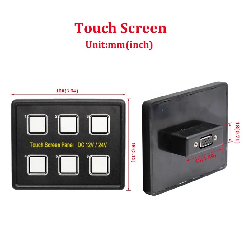 Universal Circuit Control Box Button Switch Pod Touch 6 Gang Switch Panel for Truck ATV UTV SUV Car