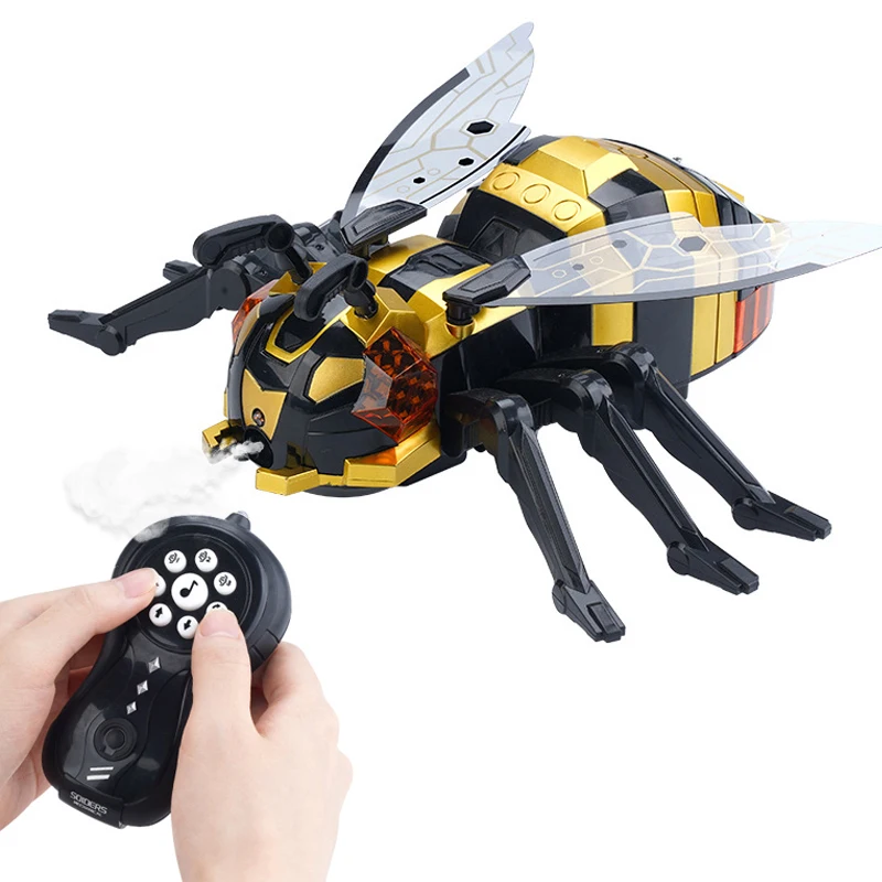 BGL Kids Infrared Remote Control Bees Toy Model RC Remote Control Animal Toys With Music