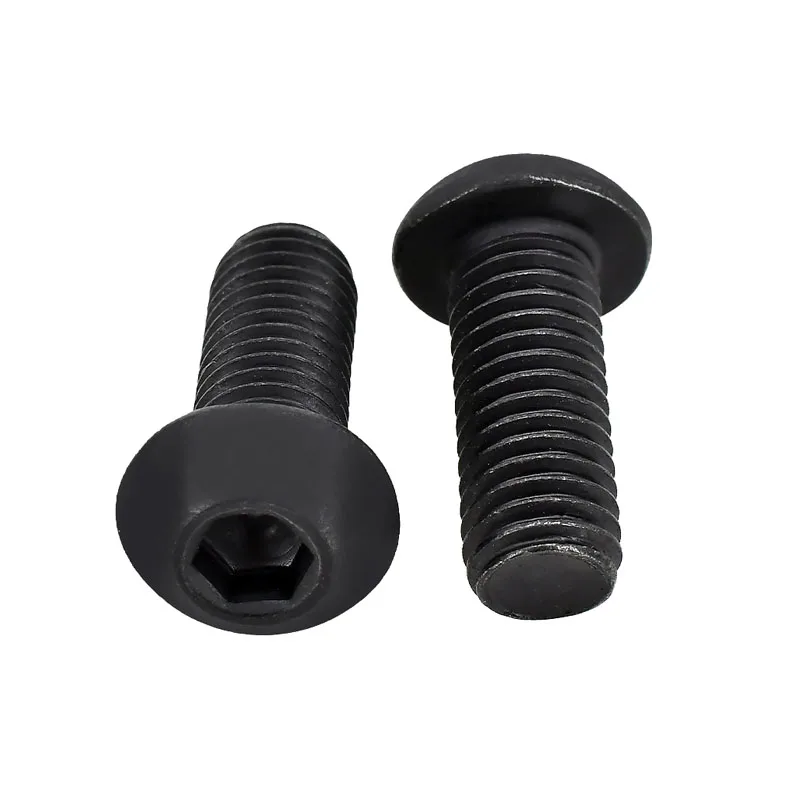 ASME ANSI B 18.3.4M #0-80*1/2 UNF Grade 10.9 ISO 7380 Black Oxide Round Pan Button Head Hex Socket Machine Screw