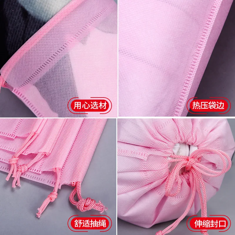 wholesale Small nice various colors nylon string pp non woven drawstring bag