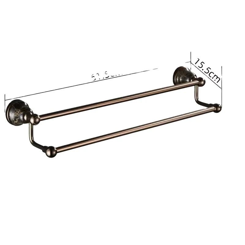 Aluminum Alloy Bathroom Accessories Towel Rack Towel Bar Double Pole Bathroom Towel Holder