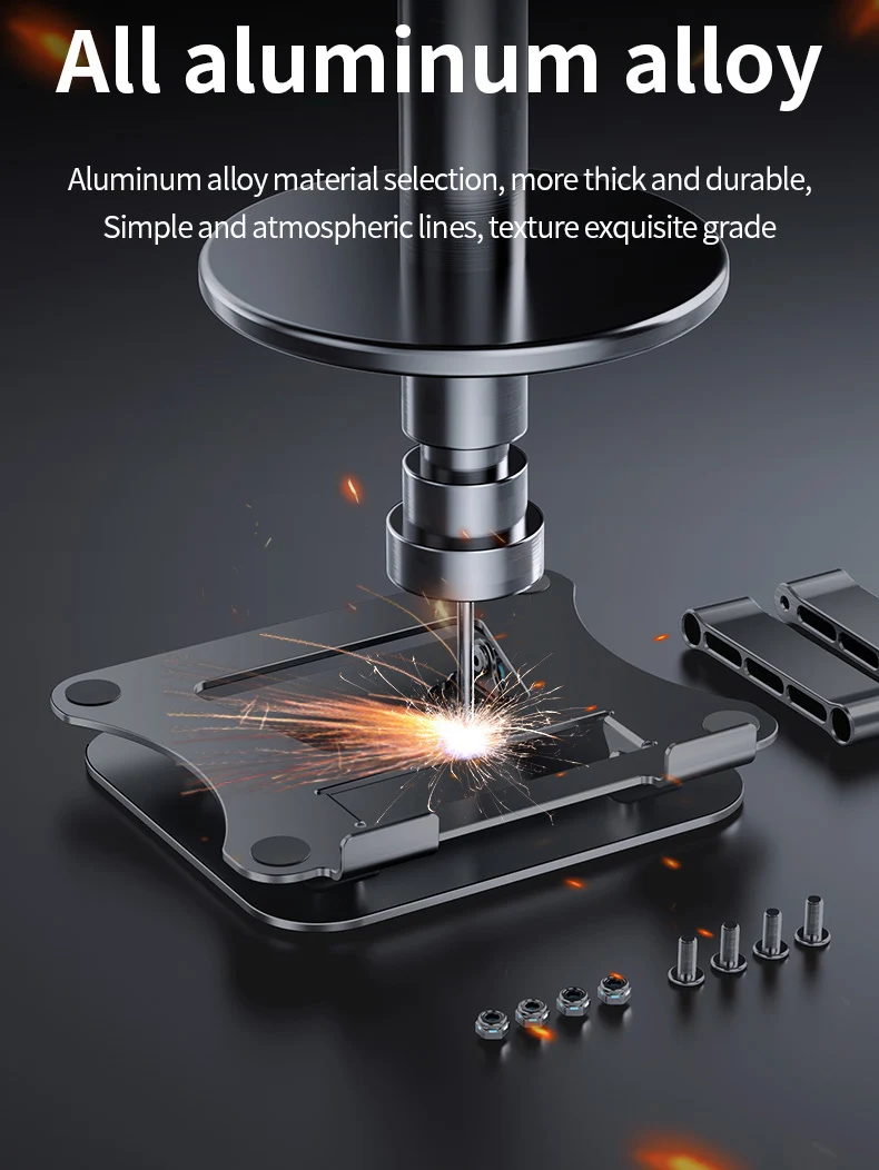 MC LS515 Gray aluminum laptop stand portable tablet bracket multi-angle mobile support stand laptop holder