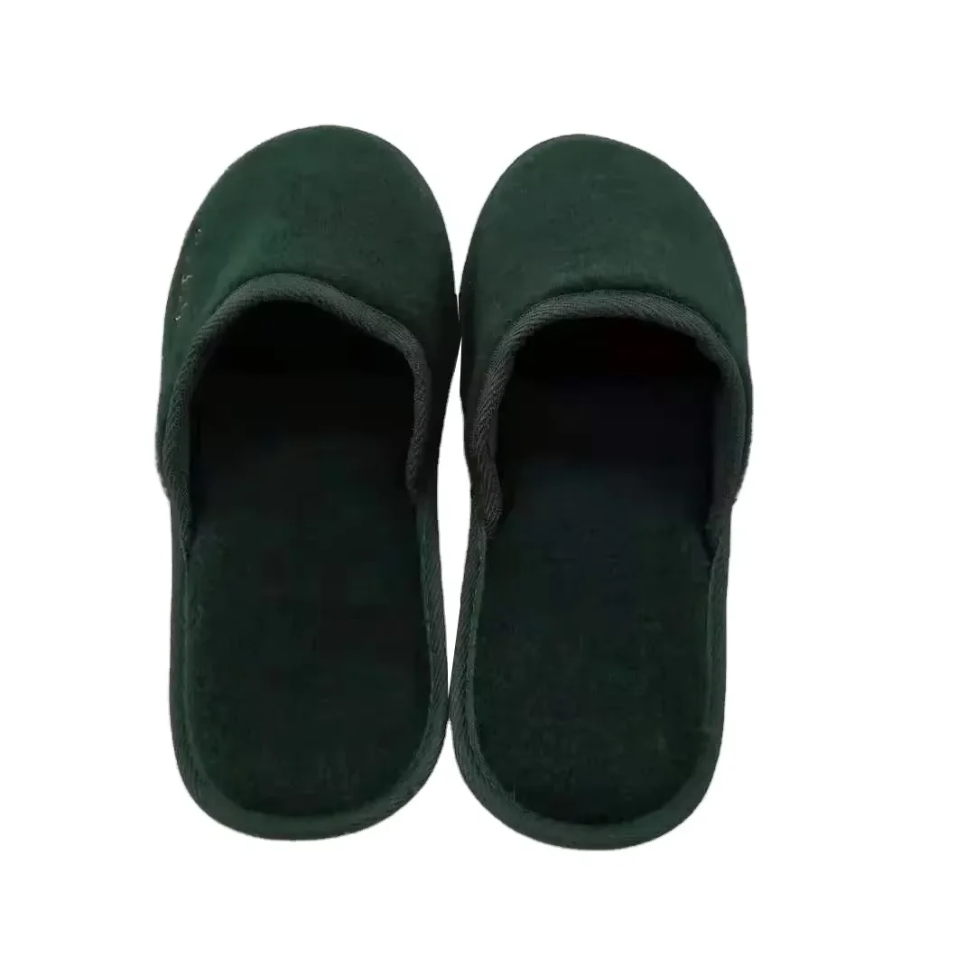Custom Logo Felt Cloth Slippers Comfortable Soft Cotton Slipper Indoor Warm Plus Size Unisex House Winter Slippers