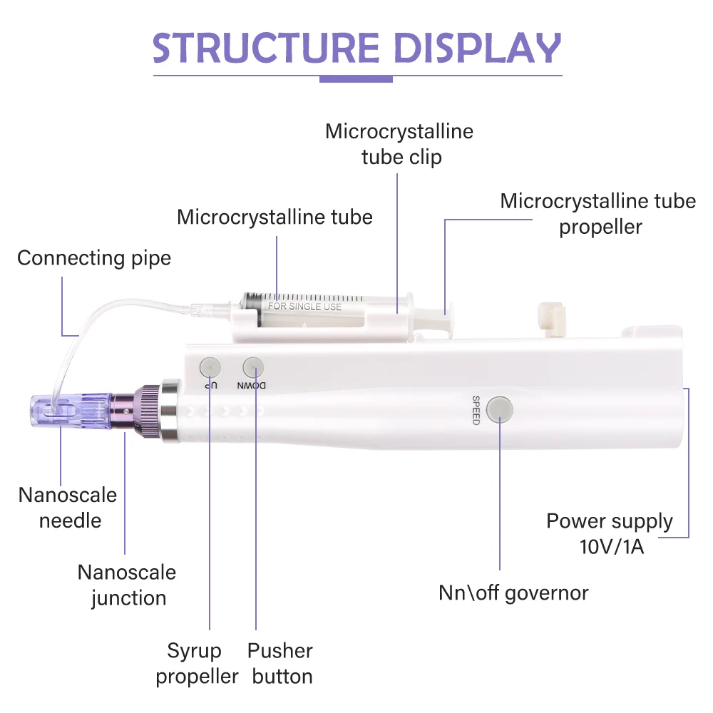 Salon Home Portable High Frequency Facial Care Beauty Device Needles Pen Auto Electric Wireless Pen for Face